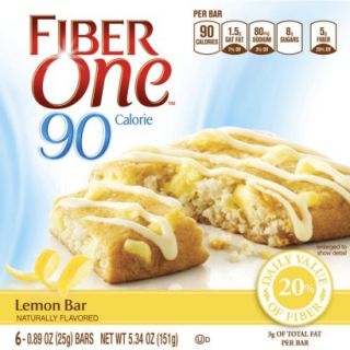 Fiber One 90 Calorie Lemon Bar 6 ct