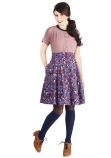 Emily and Fin Cheerful Chirp Skirt  Mod Retro Vintage Skirts