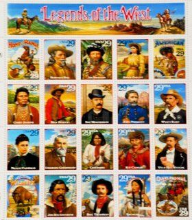 1993   USPS   Classic Collection   Legends of the West   29 cent Sheet of 20 Stamps   See Description Below   New   Mint   Out of Production   Limited Edition   Collectible 