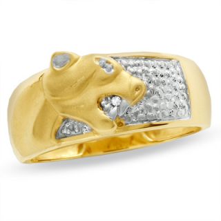 Mens Diamond Accent Satin Panther Ring in 10K Gold   Zales