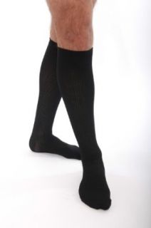 MicroFiberLine Men 15 20 mmHg Below Knee Closed Toe Color Black, Size Large Clothing