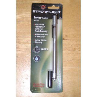 Streamlight 65024 Stylus 6 1/4 Inch Penlight with Pocket Clip and White LED, Gold   Basic Handheld Flashlights  