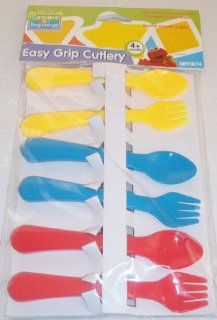 Sesame Street Beginnings Baby Easy Grip Cutlery Bright Colors  Baby Eating Utensils  Baby