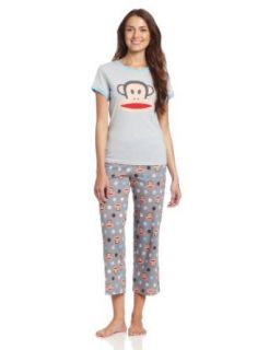 Briefly Stated Women's Paul Frank Tee/Capri Set, Grey, Small Clothing