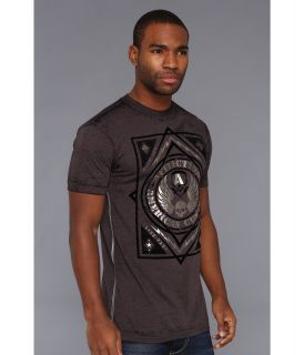 Affliction Mass Exposure 50 50 Tee Charcoal Burnout Wash
