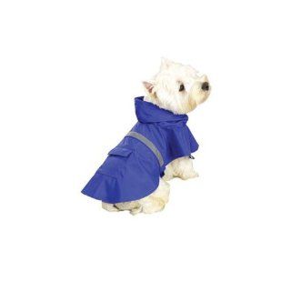 Guardian Gear Rain Jacket w/ Reflective Stripe, Large, Blue  Pet Raincoats 