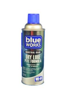 blue WORKS 110248 Industrial Grade Dry Lube PTFE Formula Spray, 10 oz. (Pack of 1) Industrial Lubricants