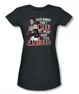 Muhammad Ali   Can'T Hit Juniors / Girls T Shirt In Charcoal Fashion T Shirts