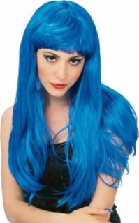 Rubie's Costume Blue Glamour Wig, Blue, One Size Light Blue Wig Clothing