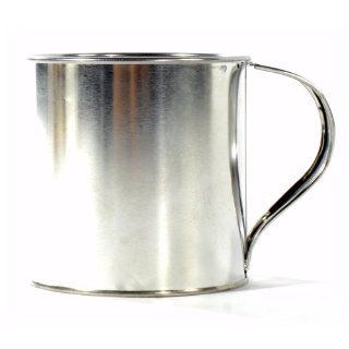 Jacob Bromwell Original Classic Non Embossed Tin Cup (Tin, Large)  Camping Cups  Sports & Outdoors