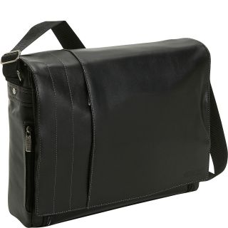 Kenneth Cole Reaction Whats The Bag Idea? Full Grain Leather Laptop Messenger Bag