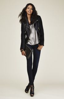 GUESS Moto Jacket, Ella Moss Tank & AG Skinny Jeans