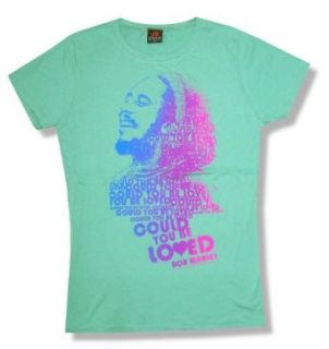 Bob Marley "Could You Be Loved" Mint Green Baby Doll T Shirt New Juniors Clothing