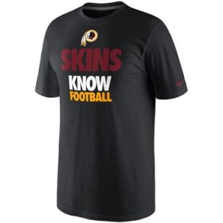 Nike Washington Redskins Draft II T Shirt   Black