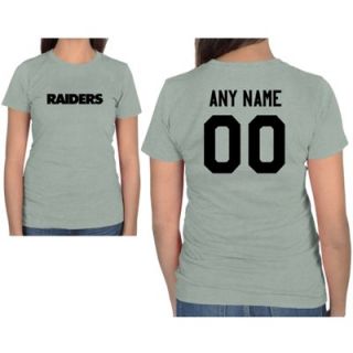 Oakland Raiders Womens Custom Any Name & Number T Shirt