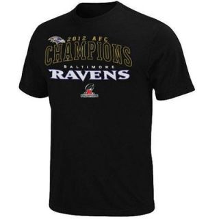 Baltimore Ravens 2012 AFC Champions Conference Choice T Shirt   Black
