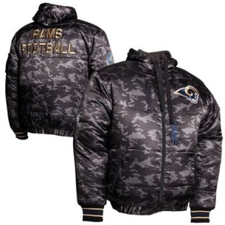 St. Louis Rams Black Ops Puffer Full Zip Jacket   Black