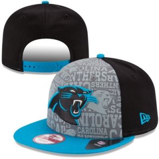 Mens New Era Black Carolina Panthers 2014 NFL Draft 9FIFTY Snapback Hat