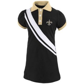 New Orleans Saints Infant Girls Polo Dress   Black