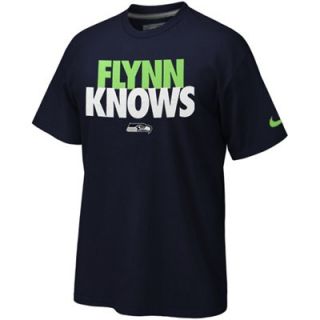 Nike Seattle Seahawks Flynn Knows T Shirt   Navy Blue