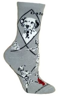 Dalmatian Dog Gray Cotton Ladies Socks