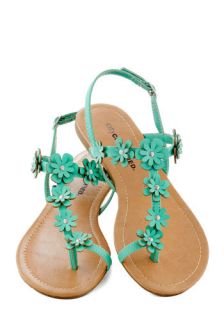 Garden Garland Sandal in Turquoise  Mod Retro Vintage Sandals