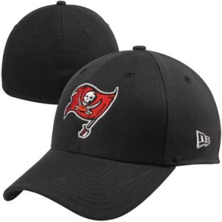 New Era Tampa Bay Buccaneers Primary Logo Machine 39THIRTY Flex Hat   Black