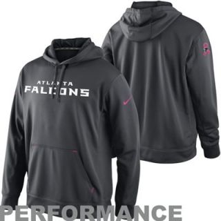 Nike Atlanta Falcons Breast Cancer Awareness Performance Pullover Hoodie   Charcoal