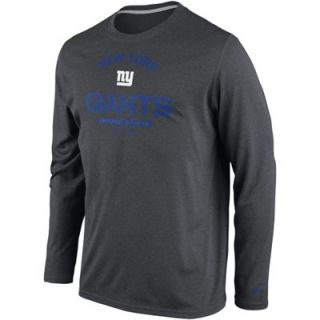 Nike New York Giants Arch 2 Long Sleeve T Shirt   Charcoal
