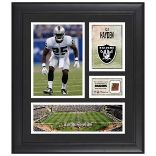 DJ Hayden Oakland Raiders Framed 15 x 17 Collage with Game Used Football