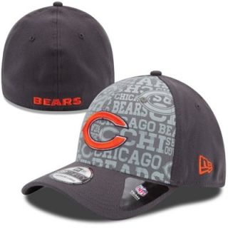 Mens New Era Graphite Chicago Bears 2014 NFL Draft 39THIRTY Flex Hat