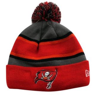New Era Tampa Bay Buccaneers Youth 2013 On Field Cuffed Knit Hat   Red/Pewter