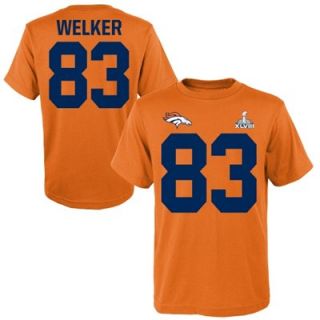 Wes Welker Denver Broncos Super Bowl XLVIII Youth Name and Number T Shirt   Orange