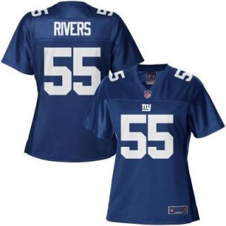 Pro Line Womens New York Giants Keith Rivers Team Color Jersey