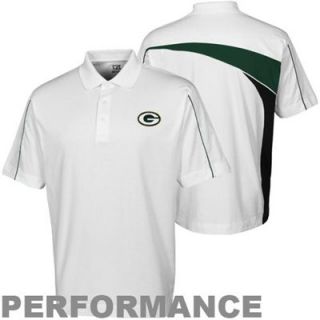 Cutter & Buck Green Bay Packers DryTec Rival Performance Polo   White