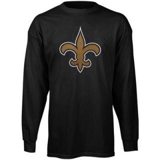 Reebok New Orleans Saints Black Primary Logo Long Sleeve T shirt