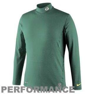 Nike Green Bay Packers Hyperwarm Performance Long Sleeve Training T Shirt   Green