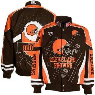 Cleveland Browns Brown Midweight Superfan Twill Jacket