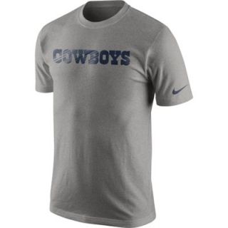 Nike Dallas Cowboys Fast Wordmark T Shirt   Gray