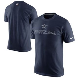 Nike Dallas Cowboys Cotton Training Day T Shirt   Navy Blue