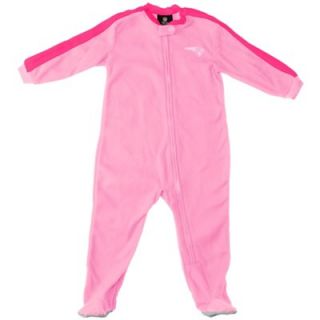 New England Patriots Newborn Girls Color Blocked Blanket Full Zip Sleeper   Pink