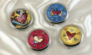 Shop Romero Britto Heart Design Compacts in 4 Different Colors  1 Per Order at the  Home Dcor Store. Find the latest styles with the lowest prices from Romero Britto