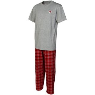 Kansas City Chiefs Empire Pajama Set   Gray/Red