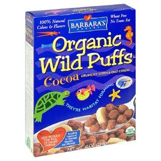Barbara's Bakery Organic Wild Puffs, Crunch Cocoa Cereal, 10 Ounce Boxes (Pack of 6)  Breakfast Cereals  Grocery & Gourmet Food