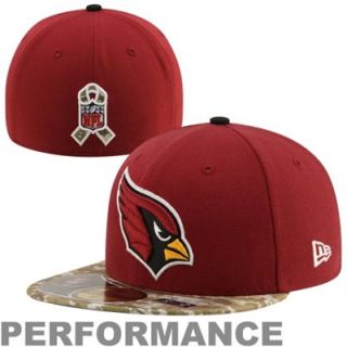 New Era Arizona Cardinals Youth Salute To Service Fitted Performance Hat   Red
