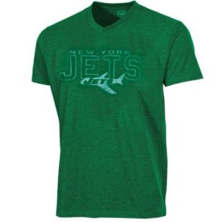 47 Brand New York Jets JV Scrum Premium V Neck T Shirt   Green