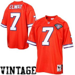 Mitchell & Ness Denver Broncos John Elway 1994 Silver Anniversary Authentic Throwback Jersey   Orange