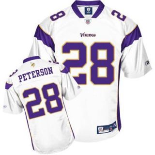 Reebok NFL Equipment Minnesota Vikings #28 Adrian Peterson White Youth Premier Tackle Twill Jersey