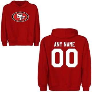 San Francisco 49ers Youth Custom Any Name & Number Hooded Sweatshirt
