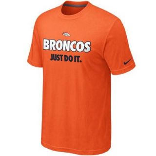 Nike Denver Broncos Just Do It T Shirt   Orange  